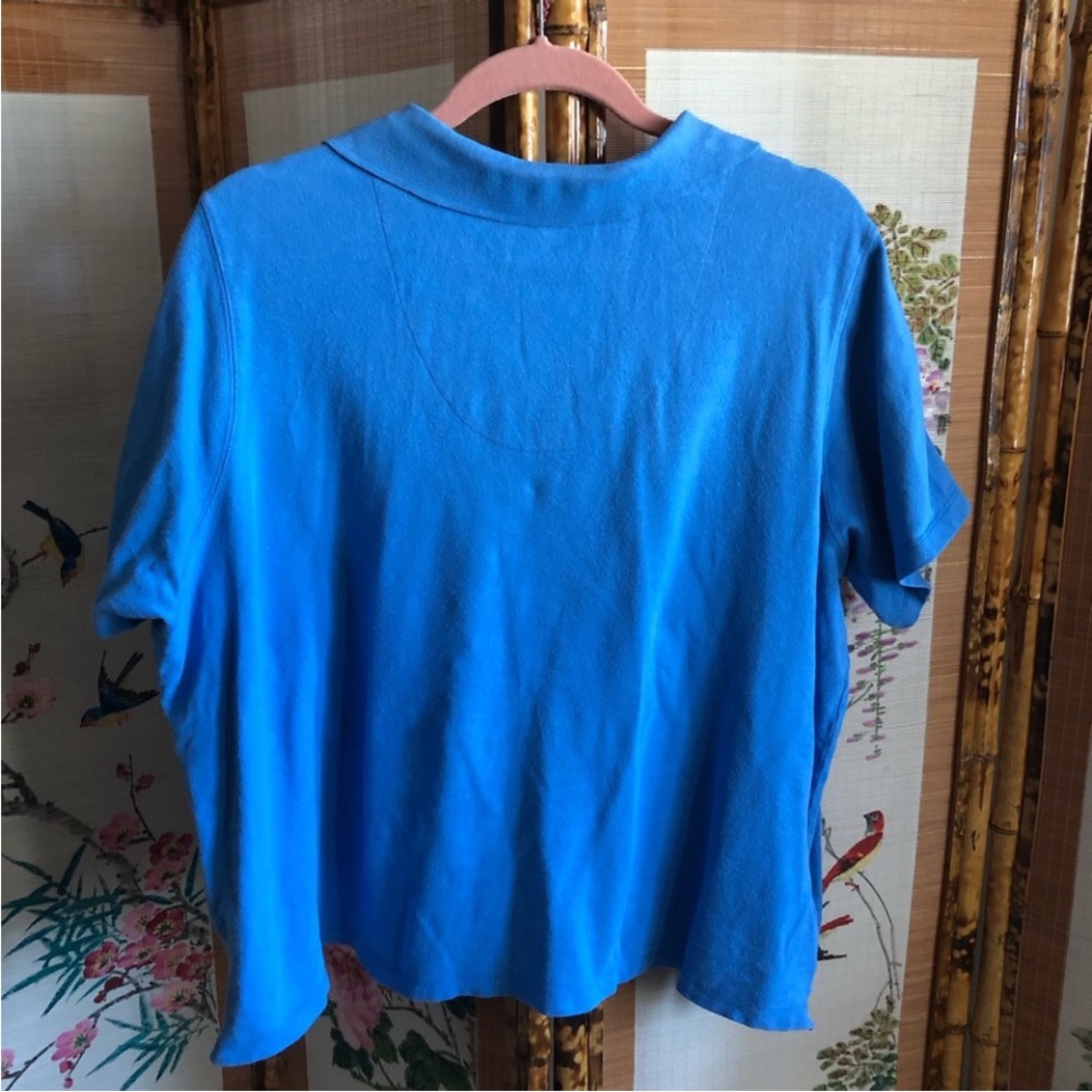 Caribbean Joe polo shirts bundle 2 blue V neck button placket short sleeve 2X - Picture 7 of 10